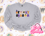 Spooky Season Classic Halloween Cookies Printed Sweatshirt - Heather Light Gray