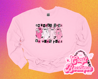 On Wednesdays We Wear Pink Ghostie Printed Sweatshirt - Light Pink