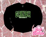 Neon Gr!nch University Printed Sweatshirt - Black