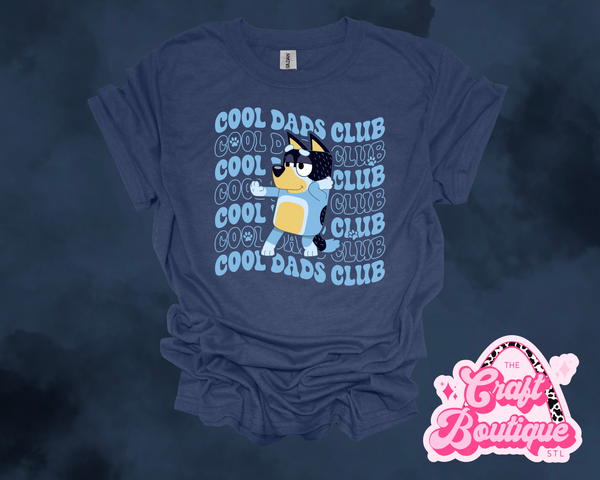 Blue Cool Dads Club Printed Tee