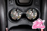 Horror Guys Muted Floral Car Coaster Set