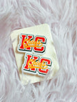 Red & Yellow KC Monogram Stud Earrings