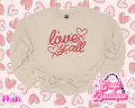 Love Y'all Printed Sweatshirt - Khaki