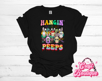 Hangin with my Peeps Horror Printed Tee - Black