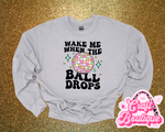 Wake Me When the Ball Drops Disco Ball Printed Sweatshirt