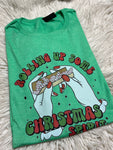 3XL rollin up some christmas spirit tshirt - heather green