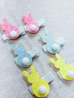 Bunny Shaped Mini Pig Tail Alligator Clips