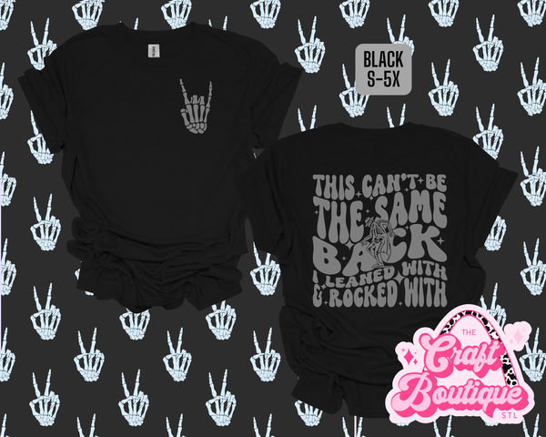 This Can't Be the Same Back Printed Tee - Black/Gray