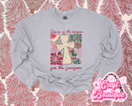 Jesus is the Reason for the Season Tree Printed Sweatshirt - Light Gray (4X/5X OPTION)